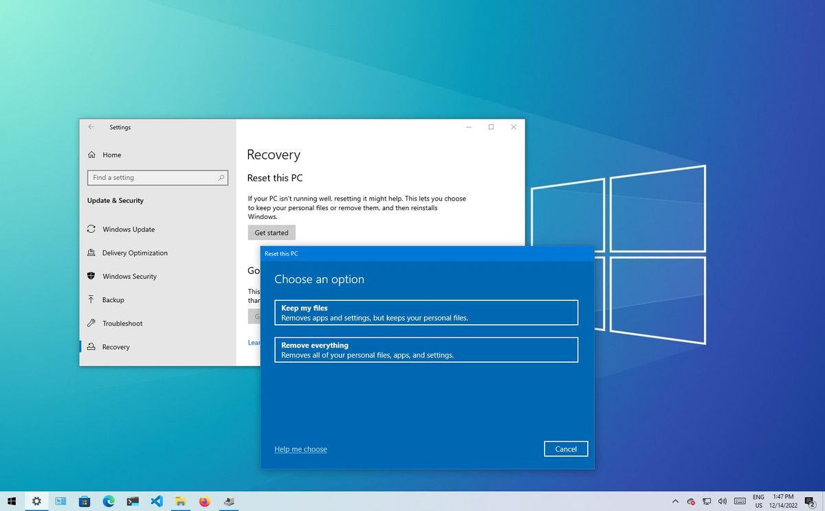 Step-by-Step Guide on How to Factory Reset Windows 10 - Choosing the Reset Option